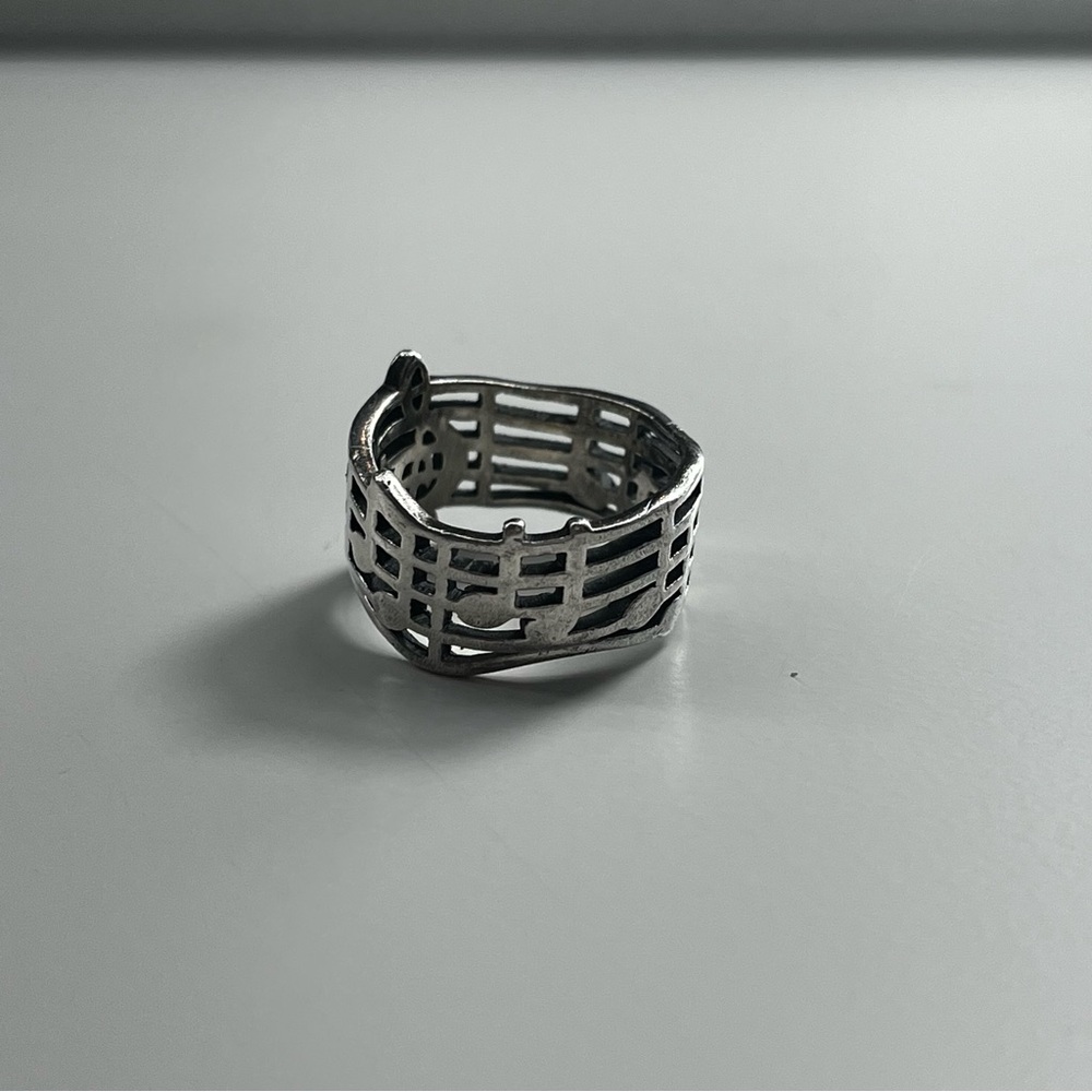 Retired James Avery‎ Amazing Grace Band Ring Music Notes Sterling Silver SZ 6 - Picture 3 of 5